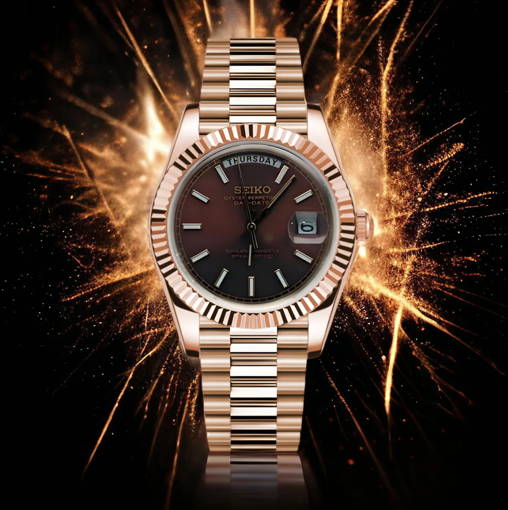 Seiko Mod Day-Date President Chocolate