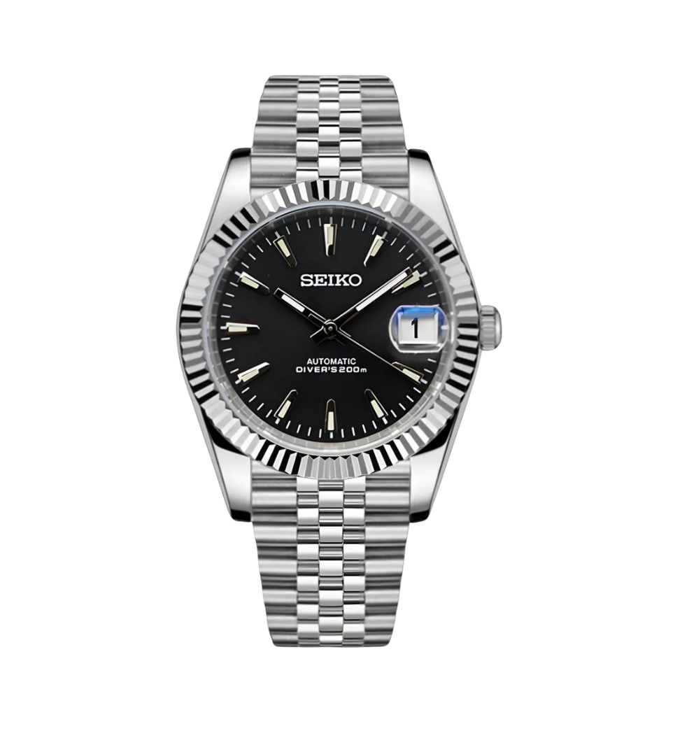 Seiko Mod Datejust Classic Black