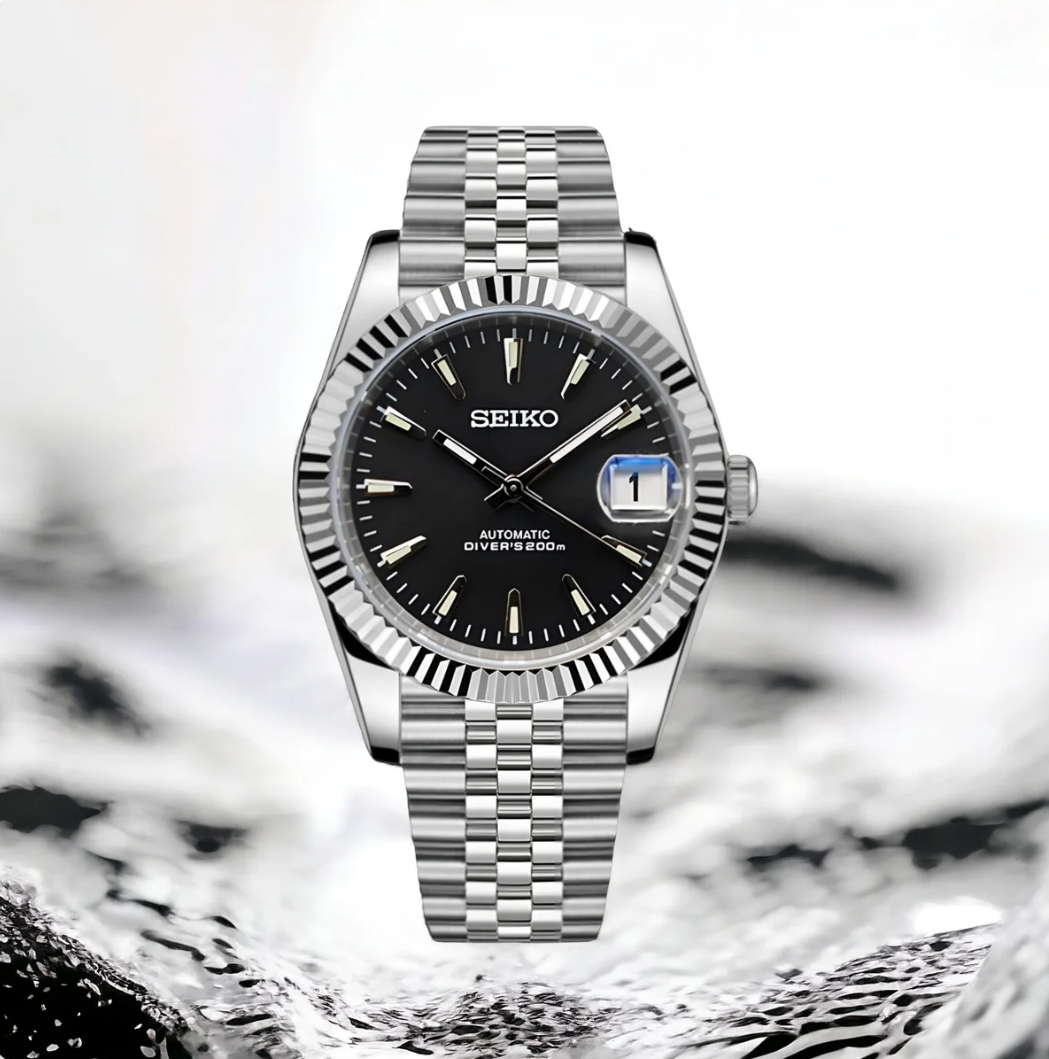 Seiko Mod Datejust Classic Black