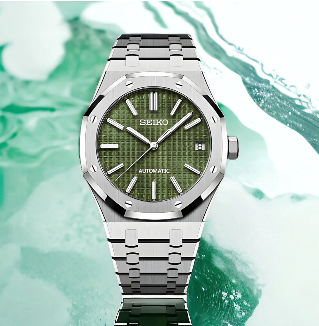 Seiko Mod Royal Oak Olive Green