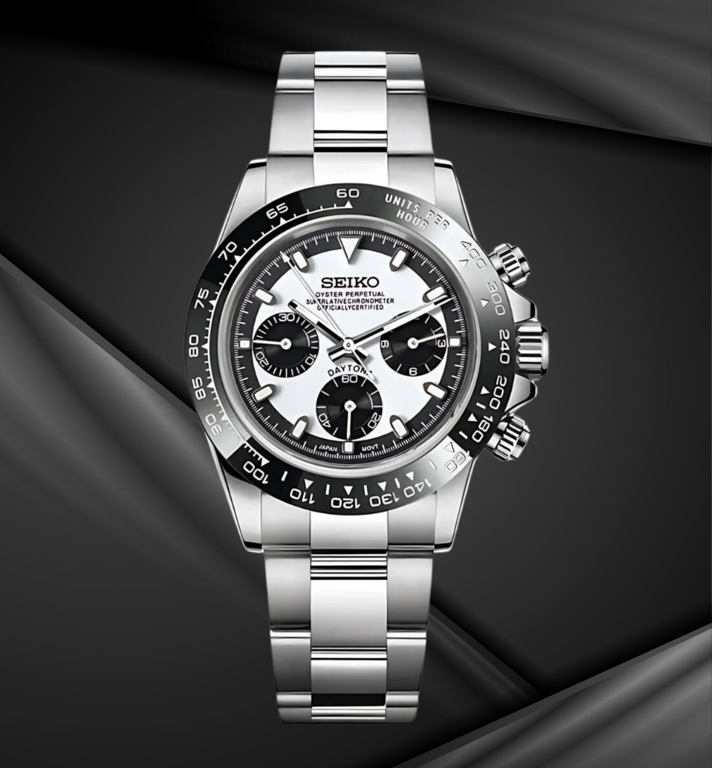 Seiko Mod Daytona White Ceramic