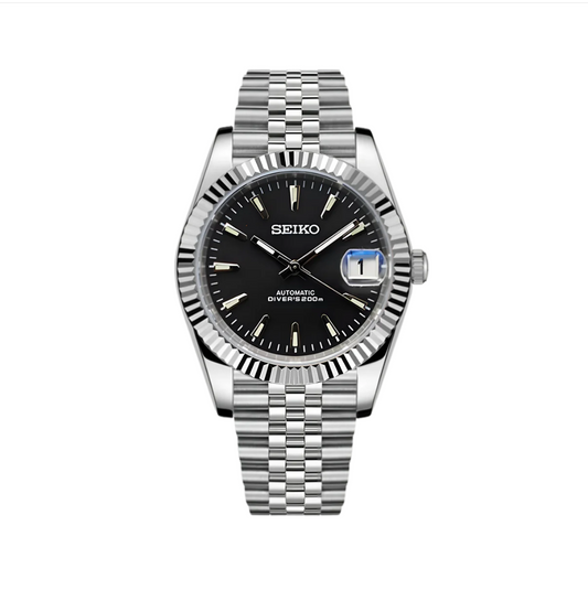 Seiko Mod Datejust Black Infinity