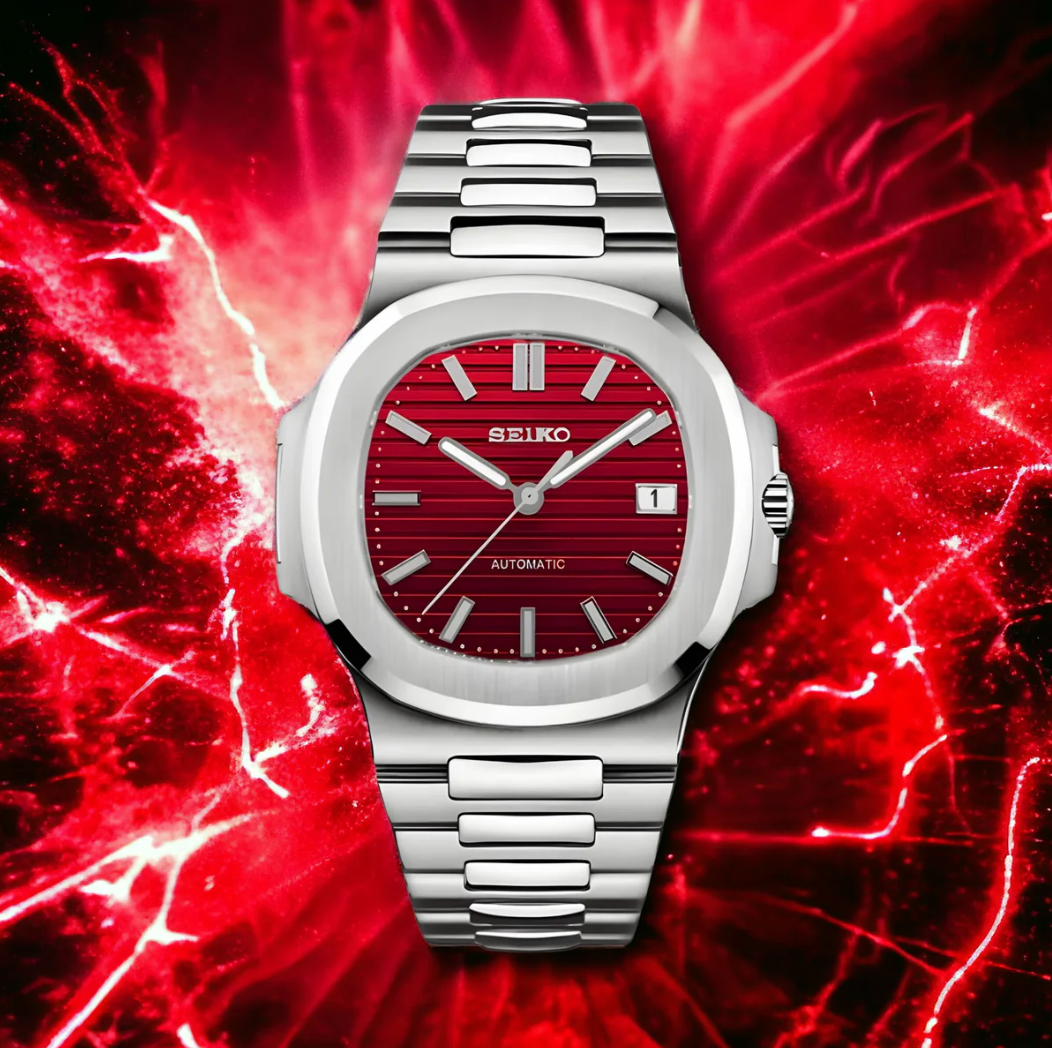 Seiko Mod Nautilus Red Velvet