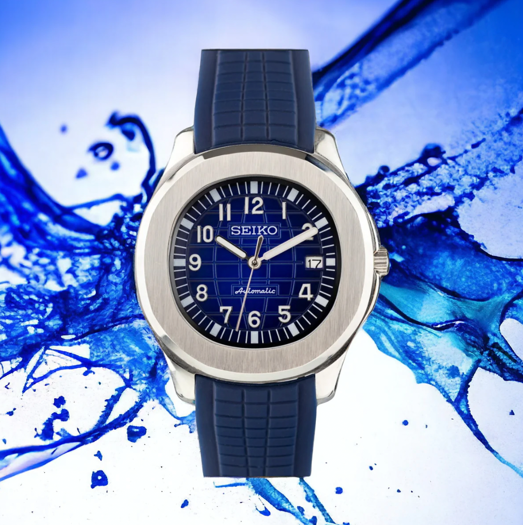 Seiko Mod Aquanaut Silver Blue