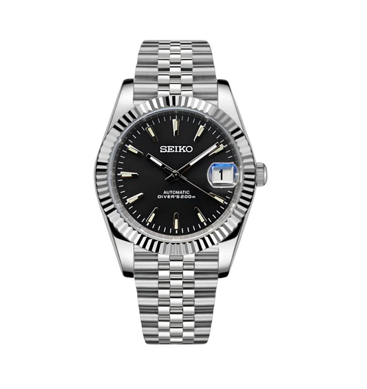 Seiko Mod Datejust Classic Black