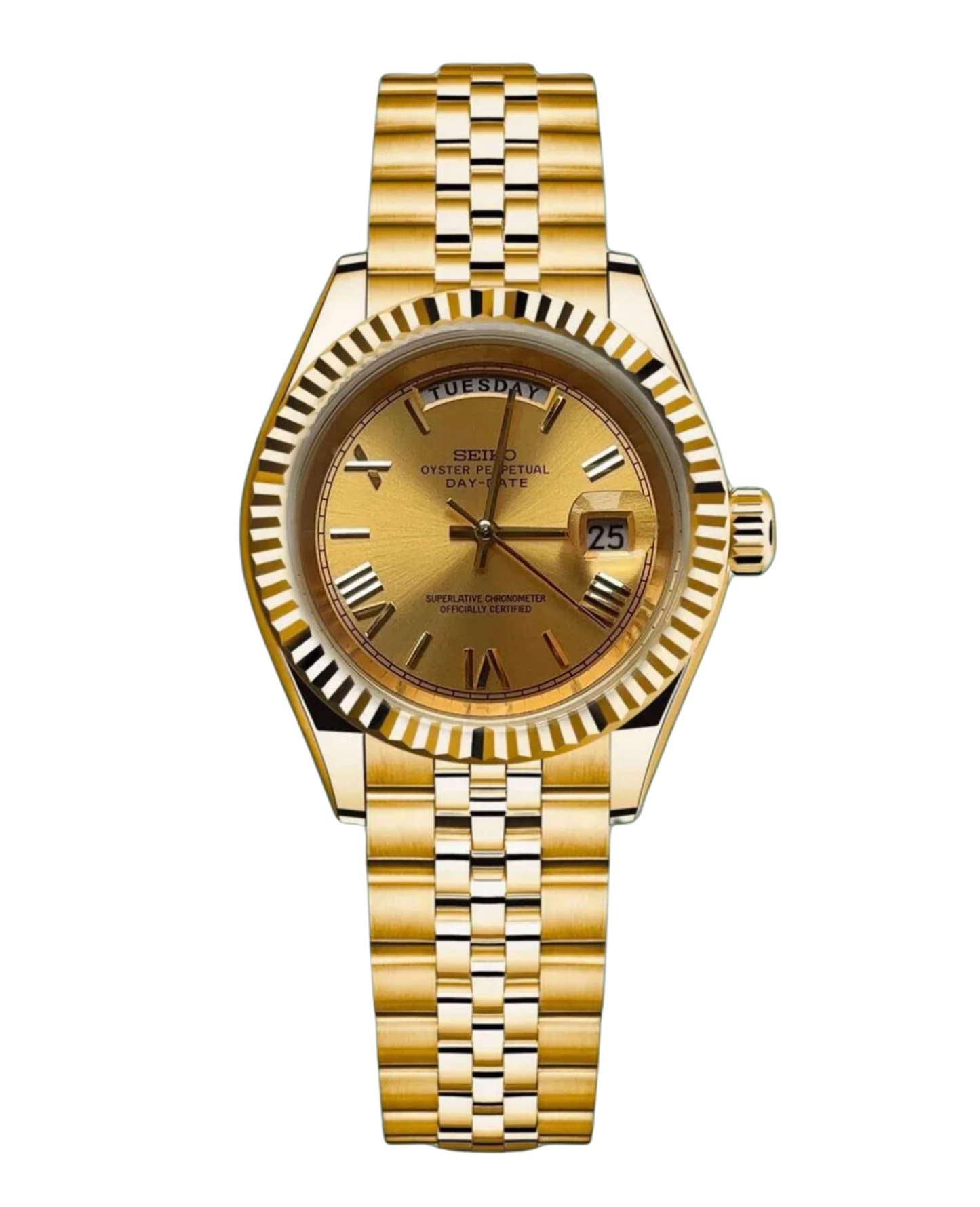 Seiko Mod Day-Date Full Gold