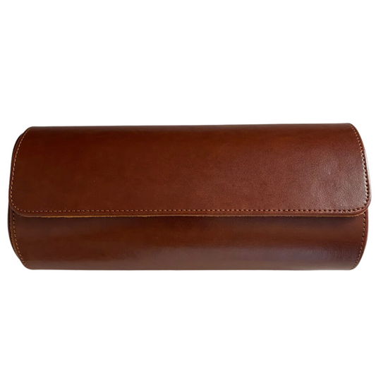 Preimium 3-Piece Watch Travel Case Set - Brown