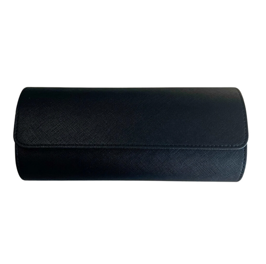 Premium 3-Piece Watch Travel Case Set - Black